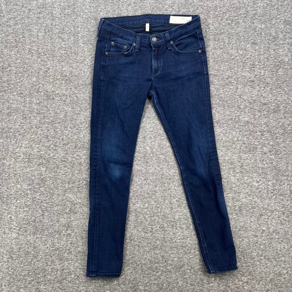 Rag & Bone JEAN Capri Skinny Jeans Indigo Dark Wash Denim Mid rise Womens 26